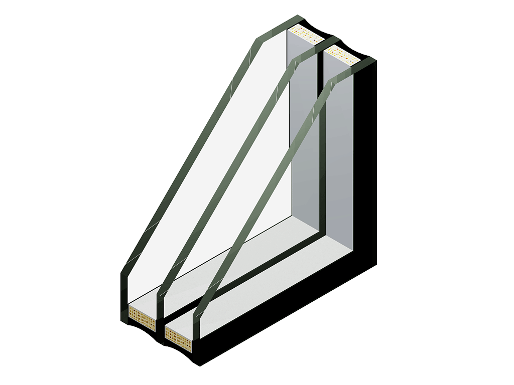 ACRISTALAMIENTOS triple vidrio con doble camara de aire para ventana de pvc - ACRISTALAMIENTOS